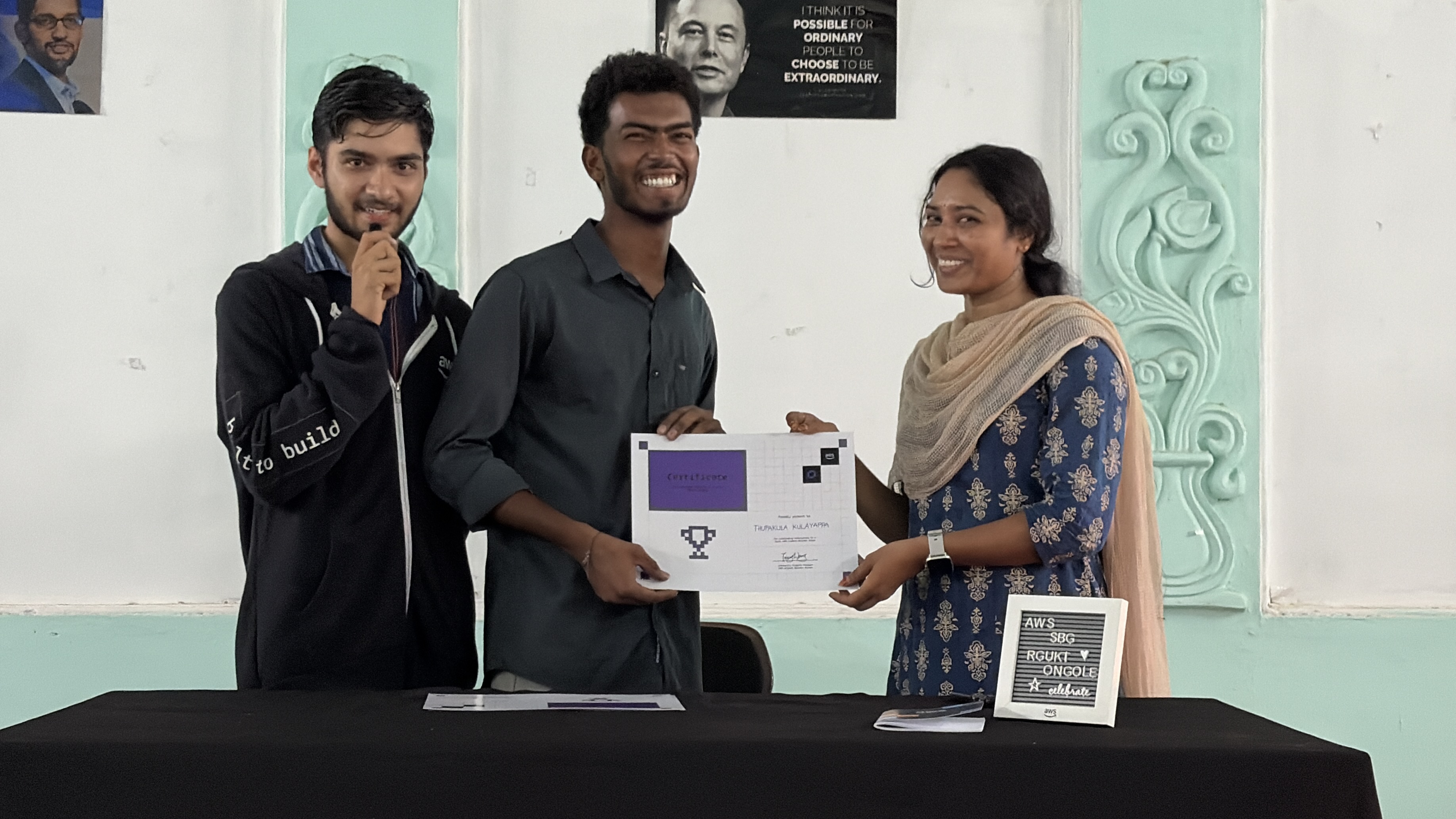 Student presentation during review session